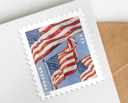 USA FLAG FOREVER POSTAGE COIL/ROLL OF 100 STAMPS
