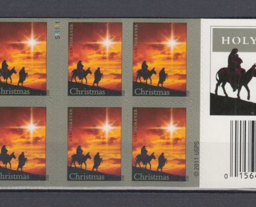 CHRISTMAS HOLY FAMILY RELIGIOUS BOOK OF 100 FOREVER STAMPS