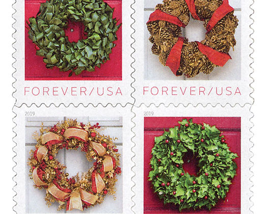 HOLIDAY WREATHS BOOK OF 100 FOREVER STAMPS