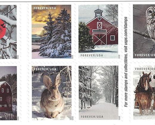 WINTER SCENES BOOK OF 100 FOREVER STAMPS