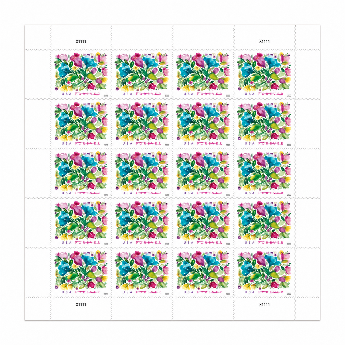 CELEBRATION BLOOM BOOK OF 100 FOREVER STAMPS