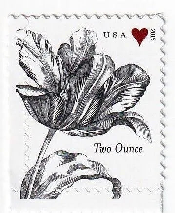 VINTAGE TULIP 2 OUNCE BOOK OF 100 FOREVER STAMPS